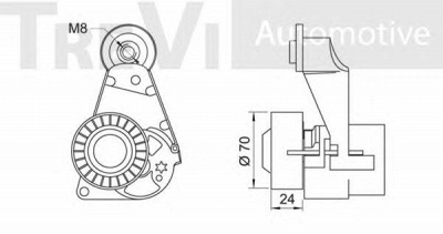 TREVI AUTOMOTIVE ta1567 -  Натяжная планка, поликлиновой ремень
